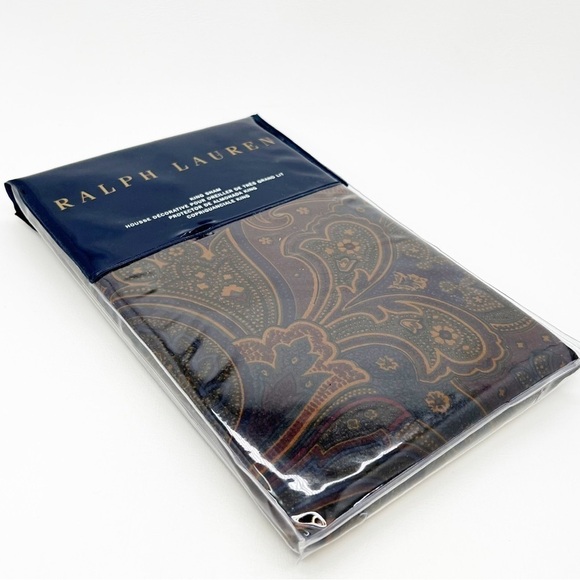 Ralph Lauren Frazier Paisley King Pillow Sham Olive Green Burgundy Blue New NWT - Picture 2 of 7